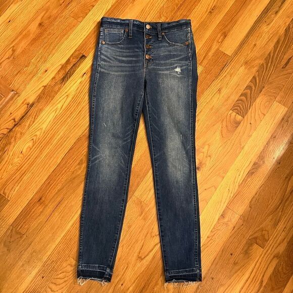 NWOT Women's Madewell 10" High Rise Skinny Jeans with Drop‎ Hem Size 27 - Picture 5 of 7